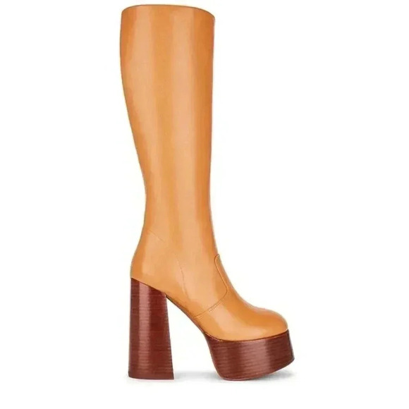 Free People x Jeffrey Campbell Timewarp Platform Heeled Knee High Boot Size 9.5 - Picture 2 of 9